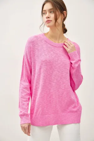 OVERSIZED COTTON SLUB SWEATER