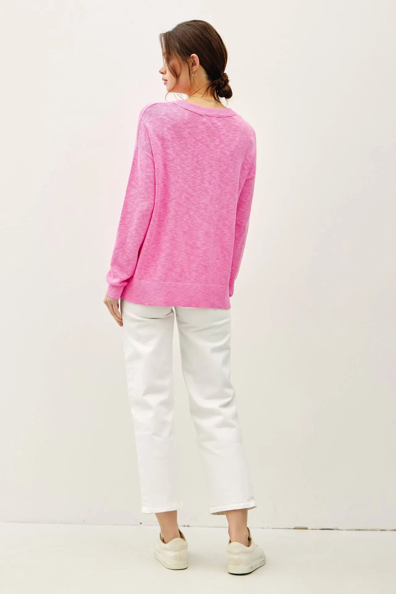 OVERSIZED COTTON SLUB SWEATER