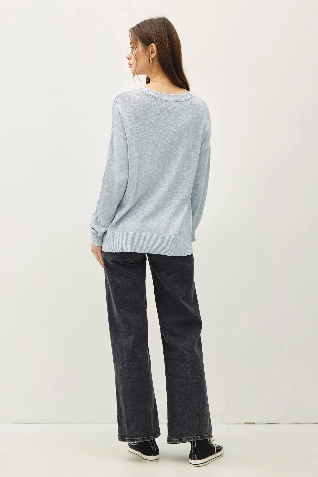 OVERSIZED COTTON SLUB SWEATER