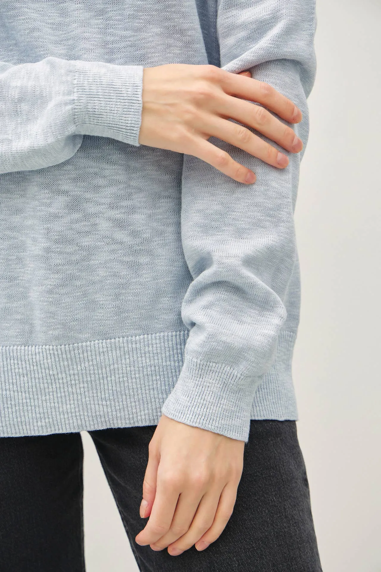 OVERSIZED COTTON SLUB SWEATER