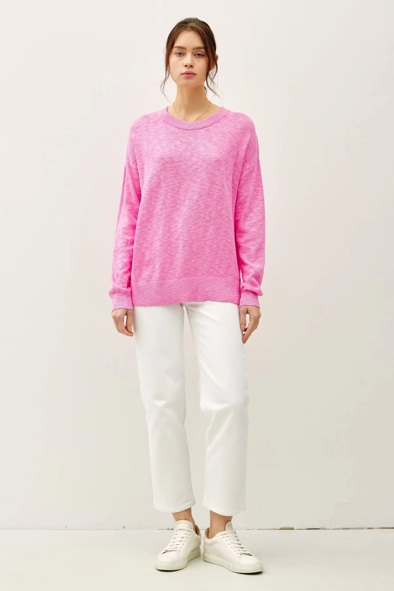 OVERSIZED COTTON SLUB SWEATER