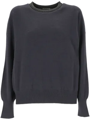 Oxford Blue Cashmere Knit Sweater