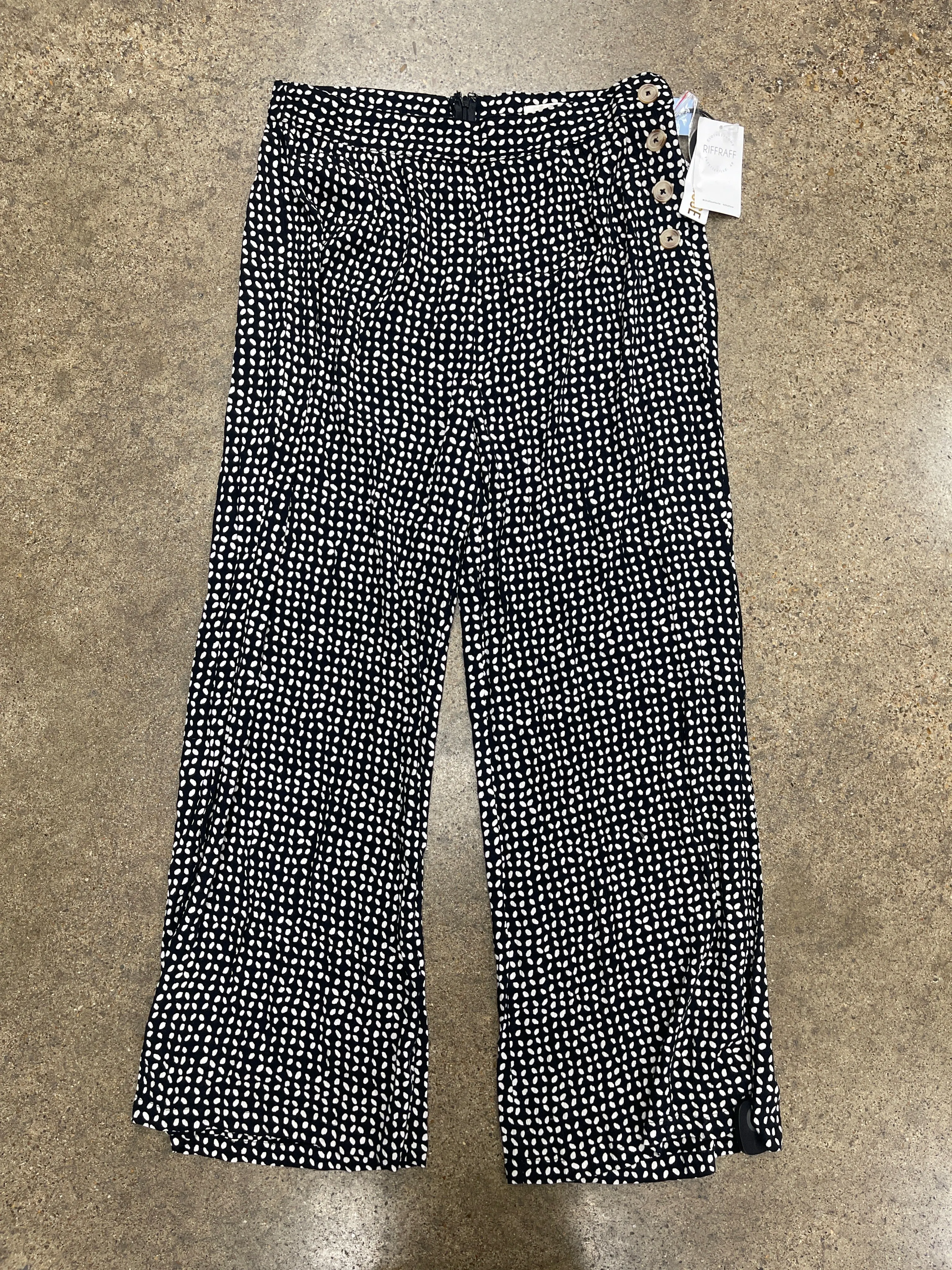 Pants Wide Leg By Clothes Mentor In Black & White, Size:L