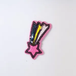 PC2254 - Sequin Pink Star (Iron On)