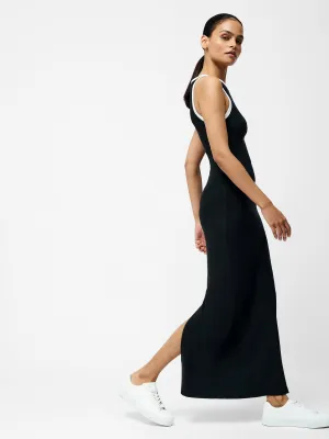 Rasia Ribbed Binding Boat Neck Dress