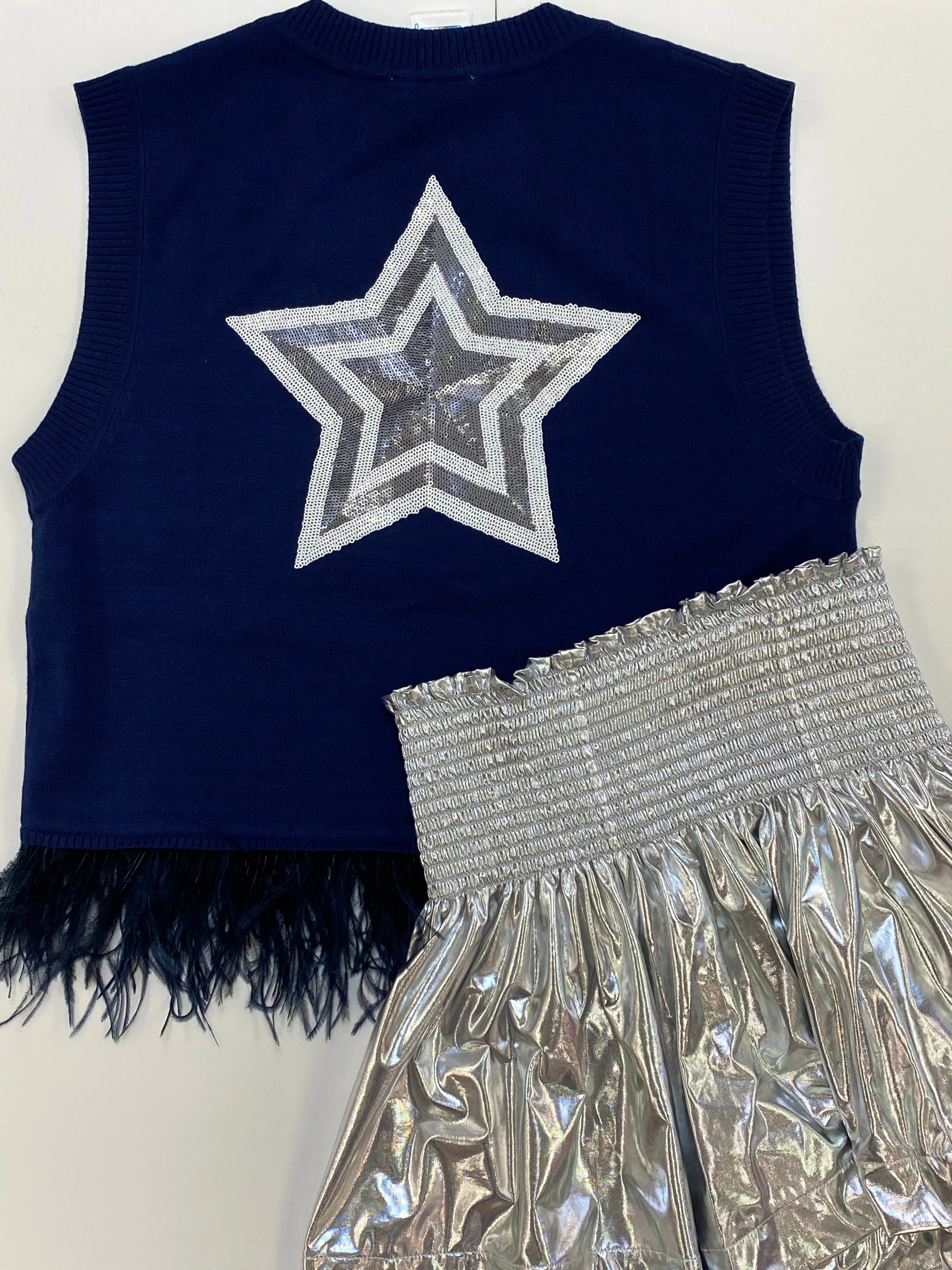Silver Metallic Swing Shorts