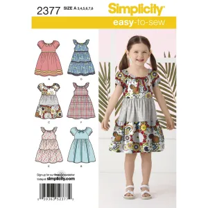 Simplicity Pattern 2377 Child's Dresses