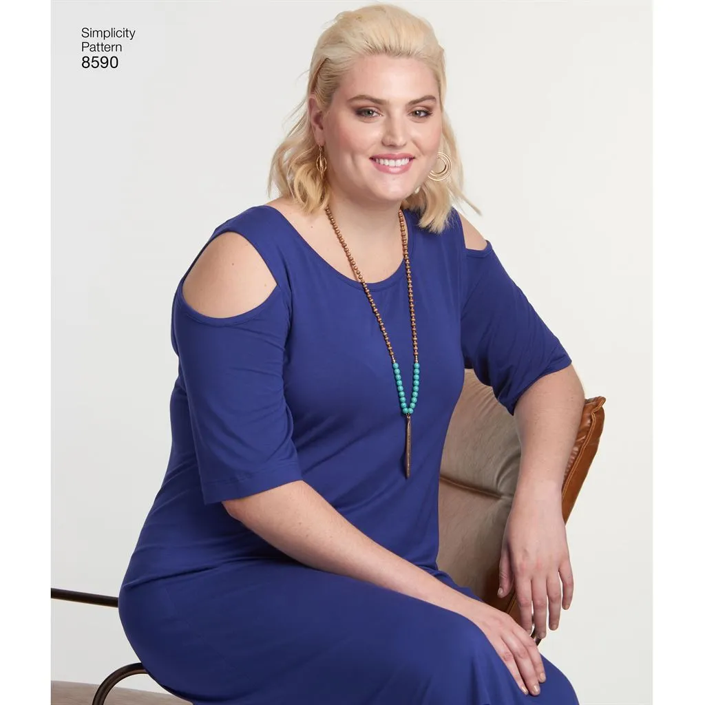 Simplicity Pattern 8590 Women's Knit Dresses