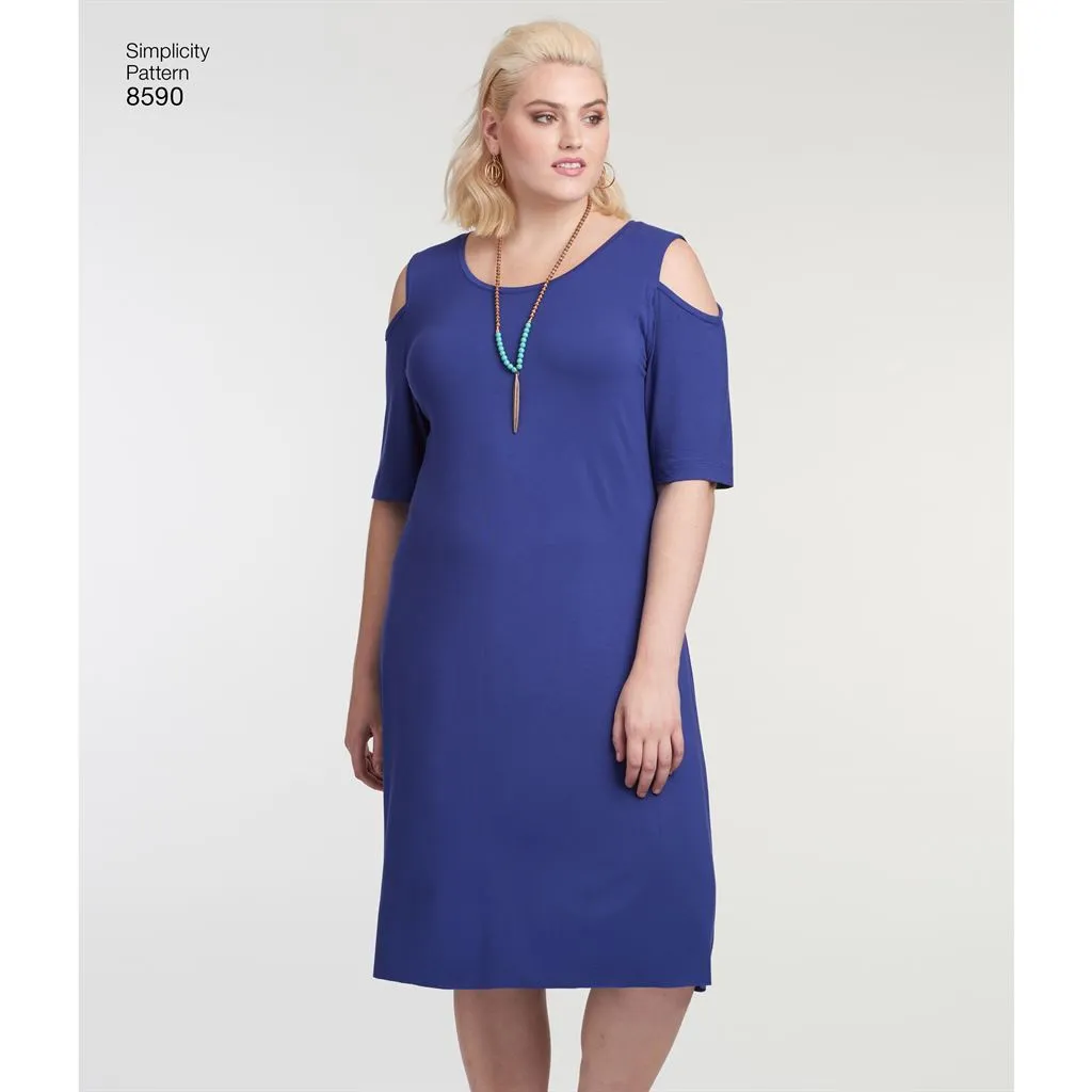 Simplicity Pattern 8590 Women's Knit Dresses