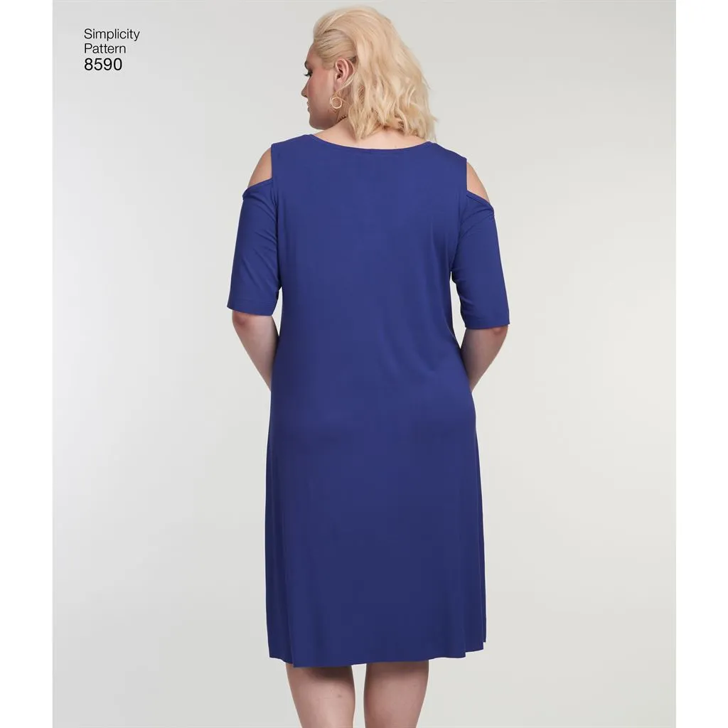 Simplicity Pattern 8590 Women's Knit Dresses