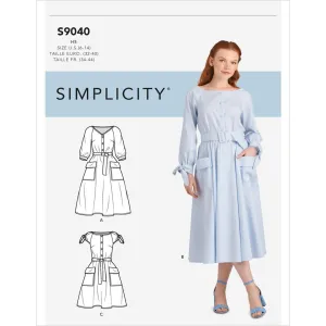Simplicity Sewing Pattern S9040 Misses' Pocket Dress