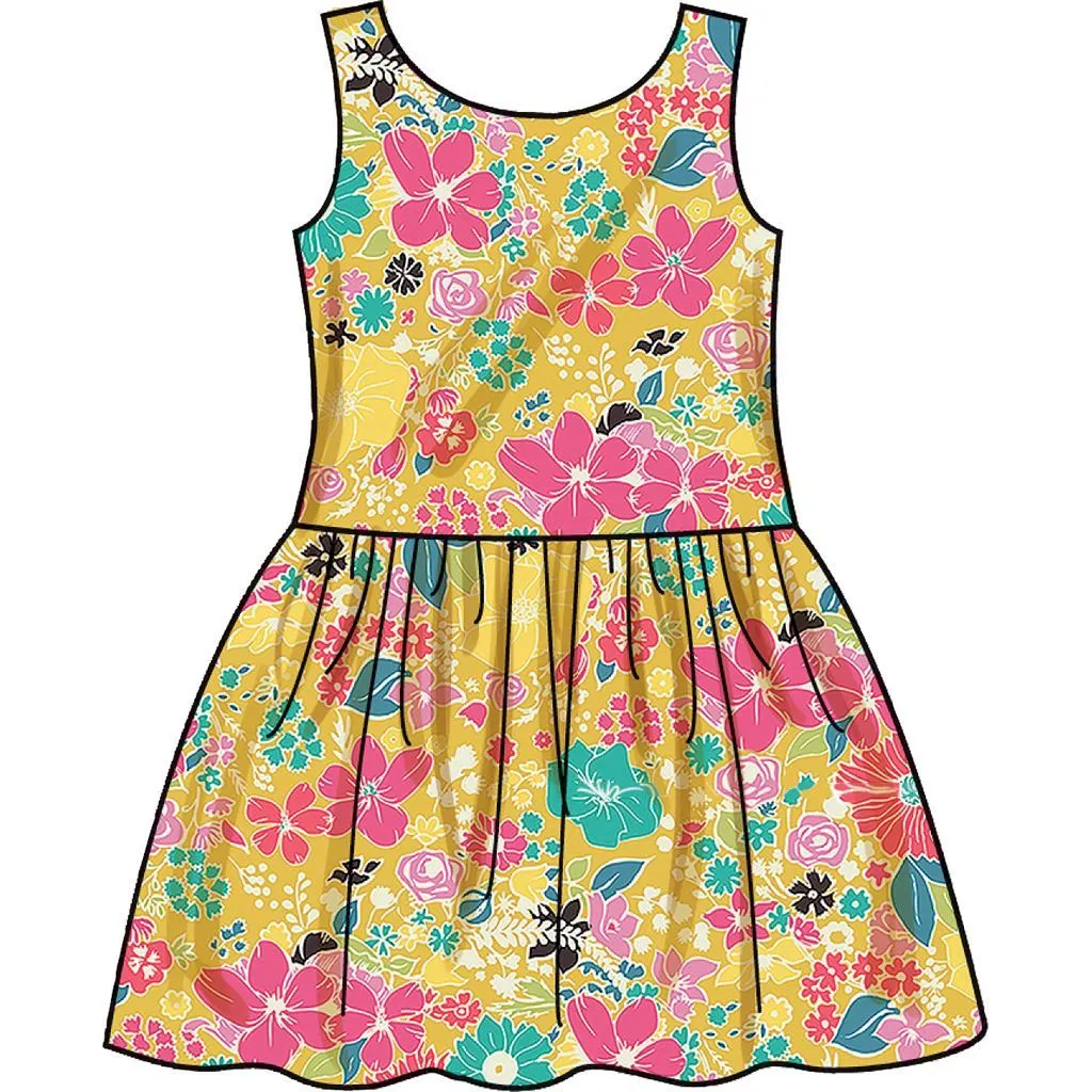 Simplicity Sewing Pattern S9320 Children's Gathered Skirt Dresses