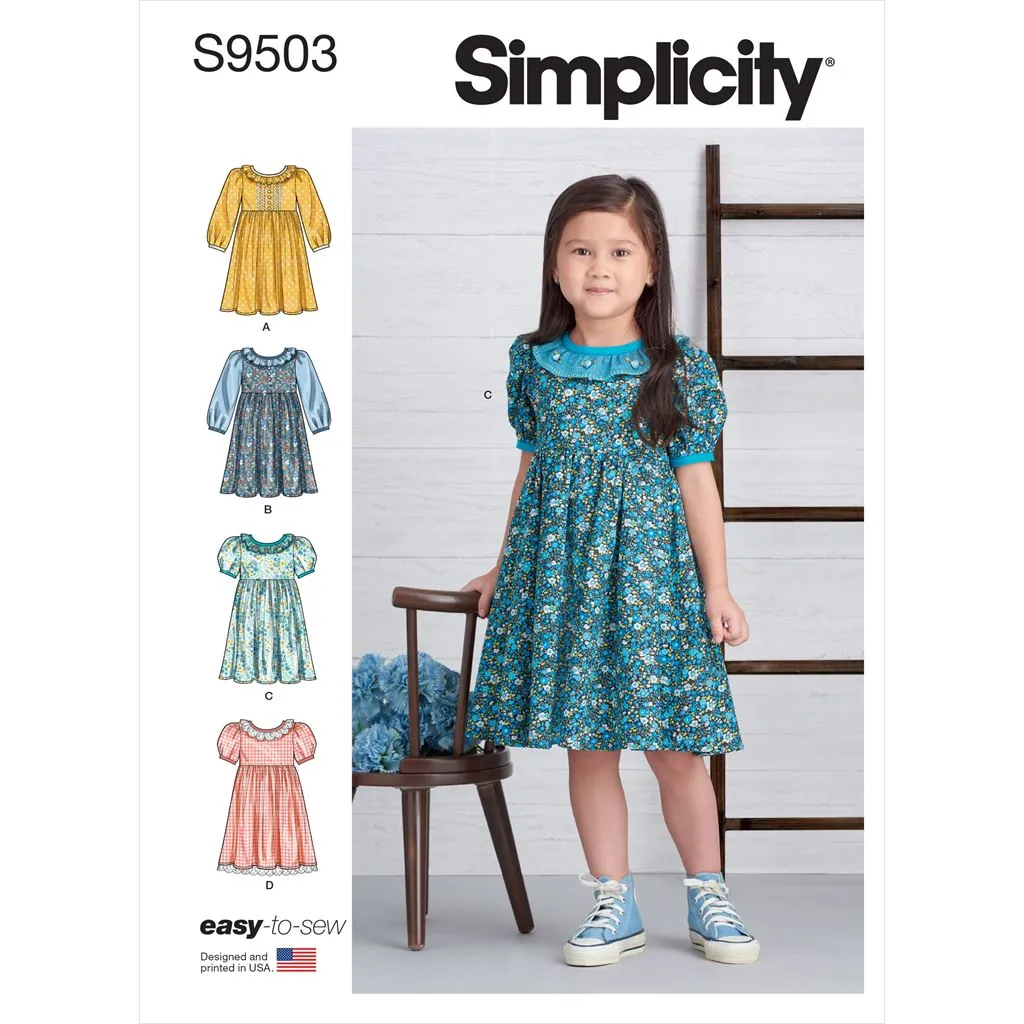 Simplicity Sewing Pattern S9503 Children's Dresses