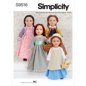 Simplicity Sewing Pattern S9516 18" Doll Clothes