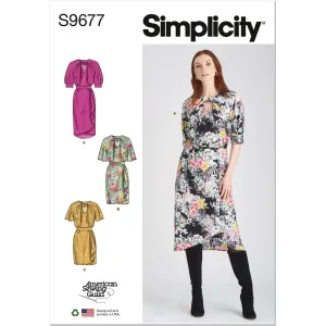 Simplicity Sewing Pattern S9677 Misses' Dresses with Sleeve and Length Variations
