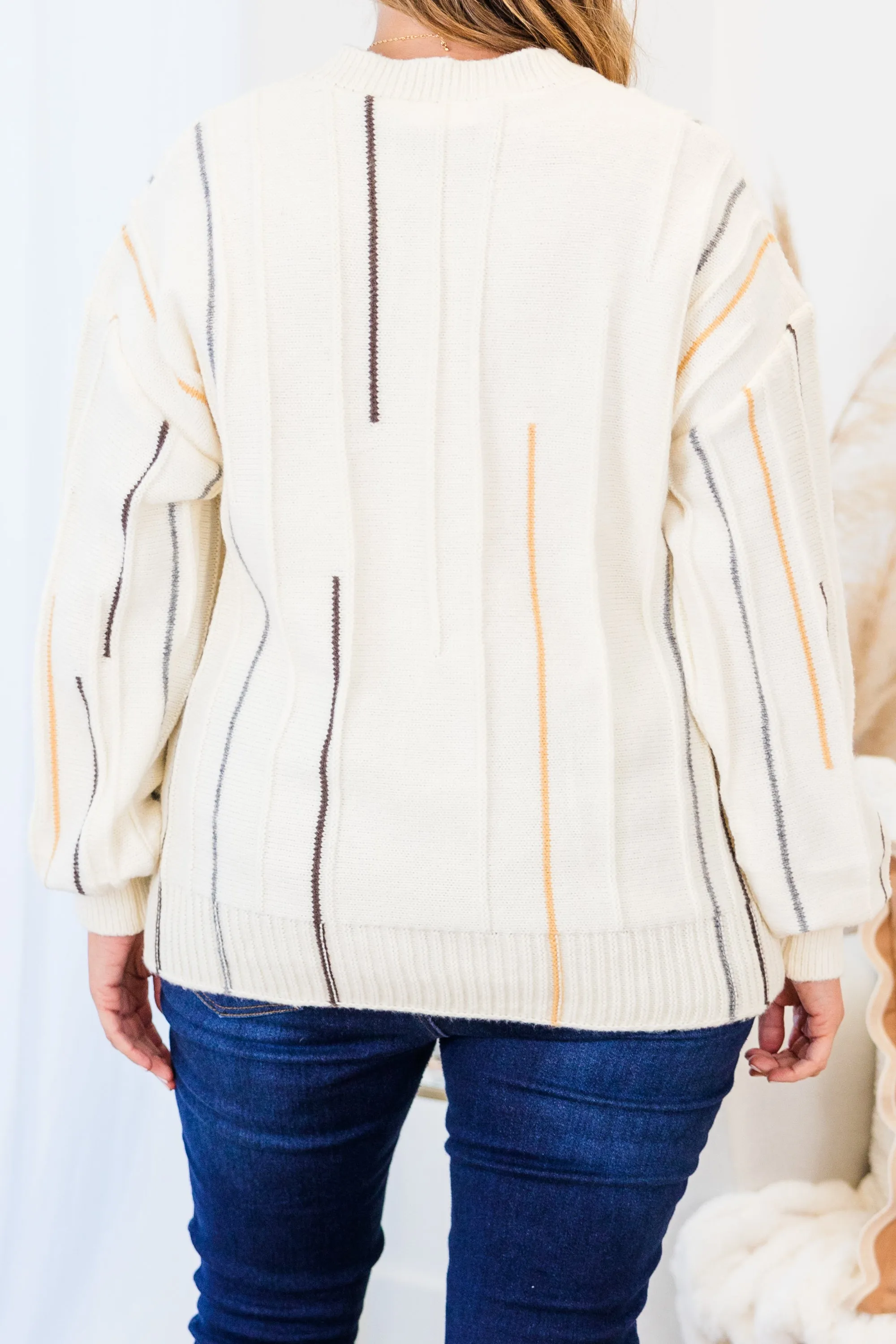 Sleepless Saturdays Sweater, White