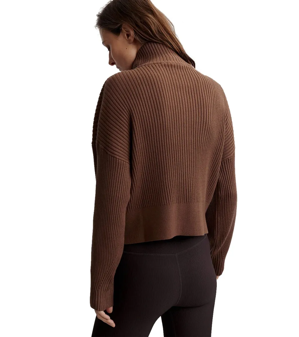 Varley Carmen Rib Knit Zip Through