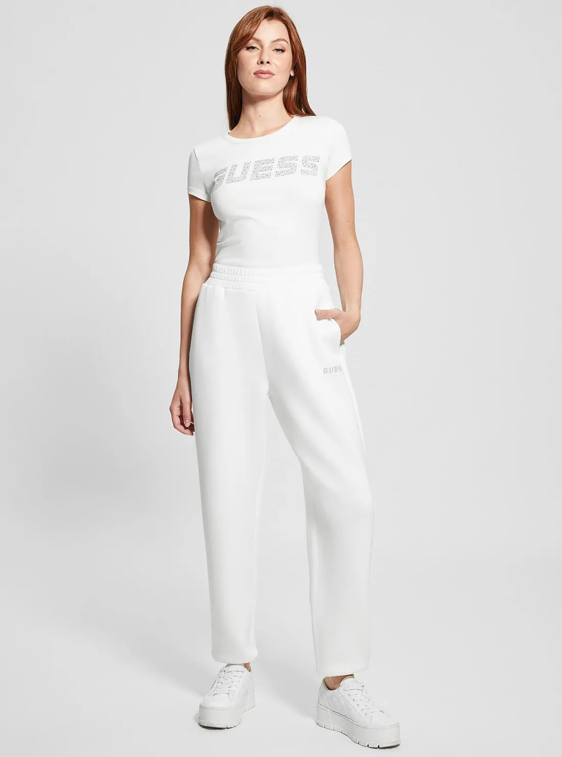 White Cecilia Scuba Pants