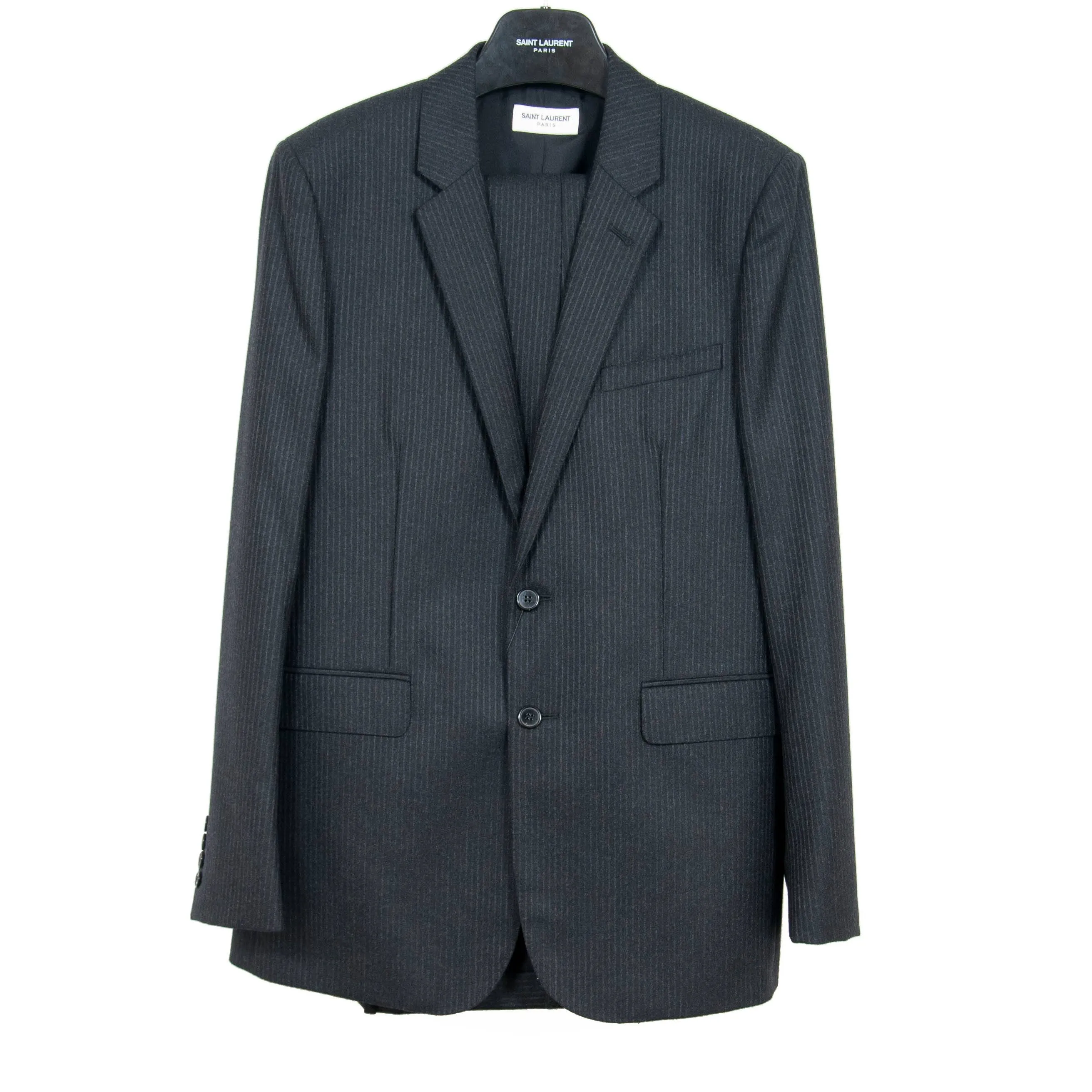 Wool Pinstriped Suit