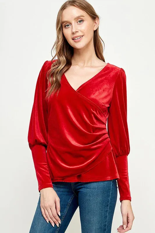 Yours Truly Velvet Top