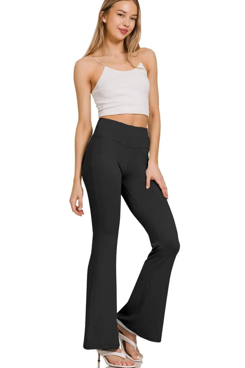 Zenana Buttery Soft Flare Leg High Waist Yoga Pants